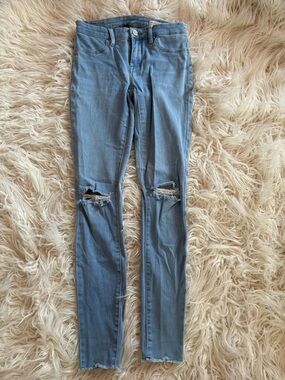 BLANKNYC The Spray On Distressed Skinny Jeans Light Wash Size 26